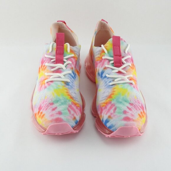 New Women's Sneakers La Sheelah Bubble Shoes Sz 10 Pink Tie Dye Air Cushion Brea - Picture 2 of 9